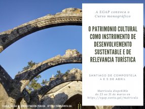 Curso monográfico O patrimonio cultural como instrumento de desenvolvemento sustentable e de relevancia turística